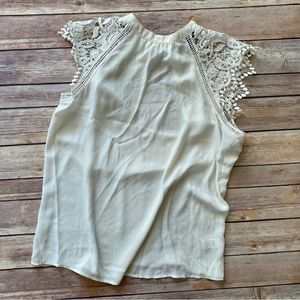Express Lace Cream Blouse size small